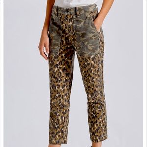 Current Elliot CLEAN WESLEN leopard jeans NWT